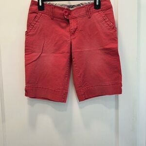 Women's Red Casual Shorts